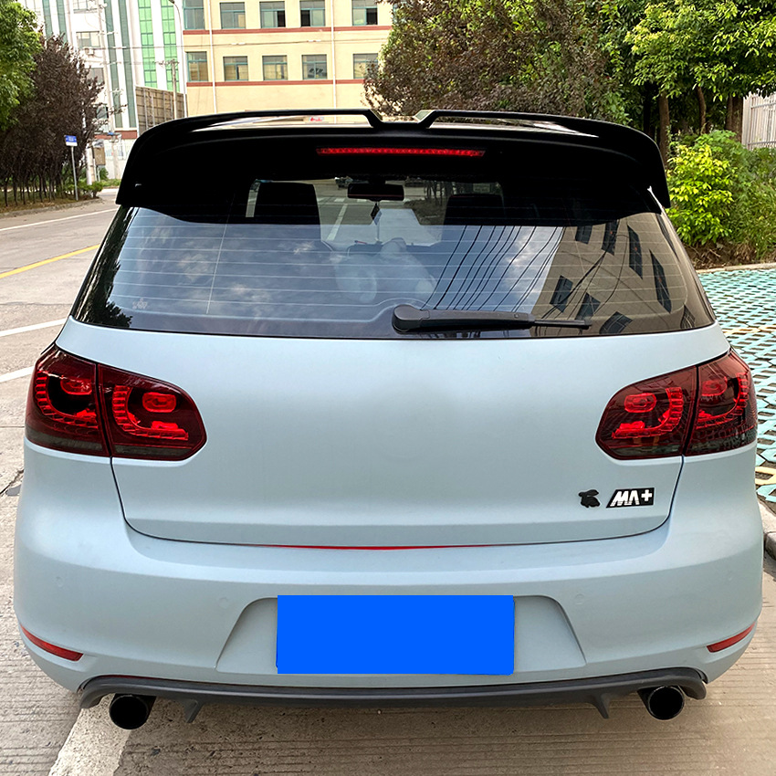 适用大众高尔夫6 Golf MK6 GTI R 奥丁格尾翼顶翼扰流板外饰改装