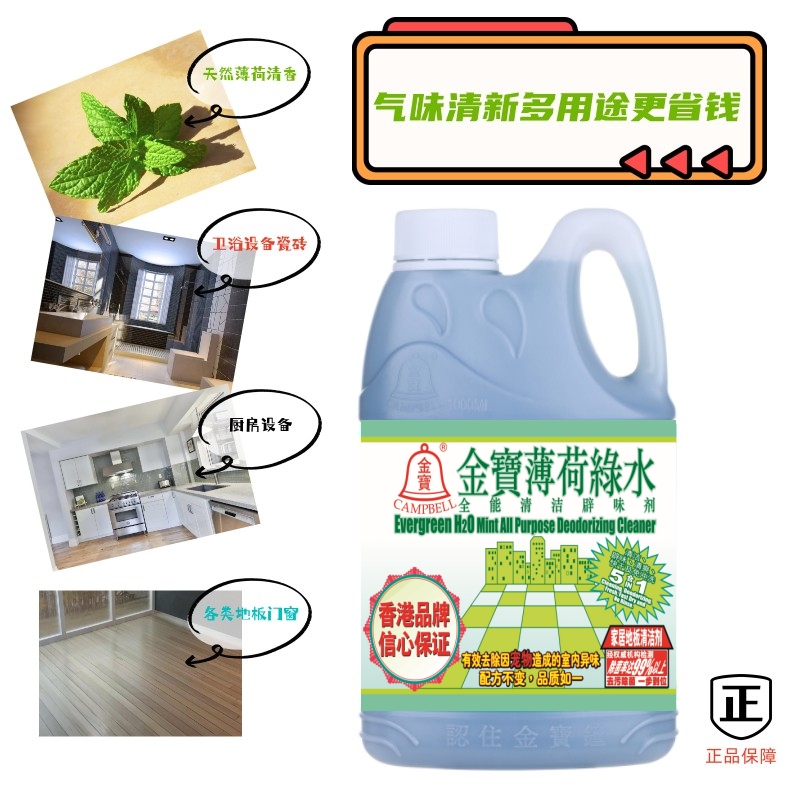 金宝薄荷绿水全能清洁辟味剂1L