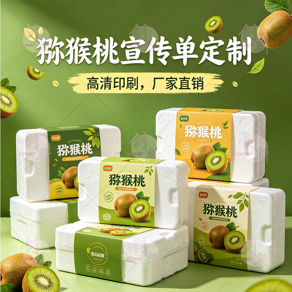 定制猕猴桃宣传海报榴莲芒果催熟不干胶/标签
