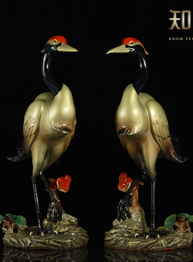 彩绘灵芝门厅仙鹤乔迁开业礼品