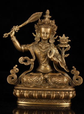 知柿紫铜佛像密宗办公室
