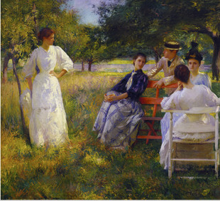 Edmund 泰伯 美國 圖庫 Tarbell 油畫高清電子版 Charles K157