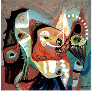 M754【加拿大】莱昂·贝勒弗勒(Leon Bellefleur)抽象绘画图库