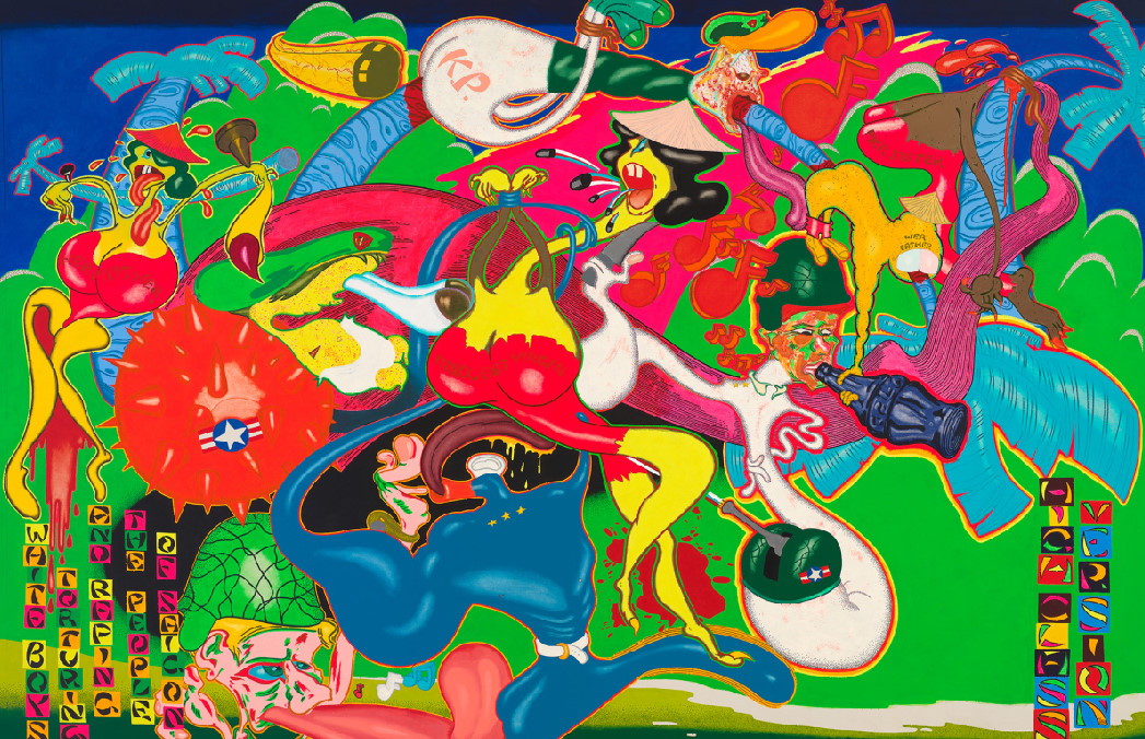M007【美国】彼得索尔 Peter Saul设 计素材怪诞讽刺绘画电子图库