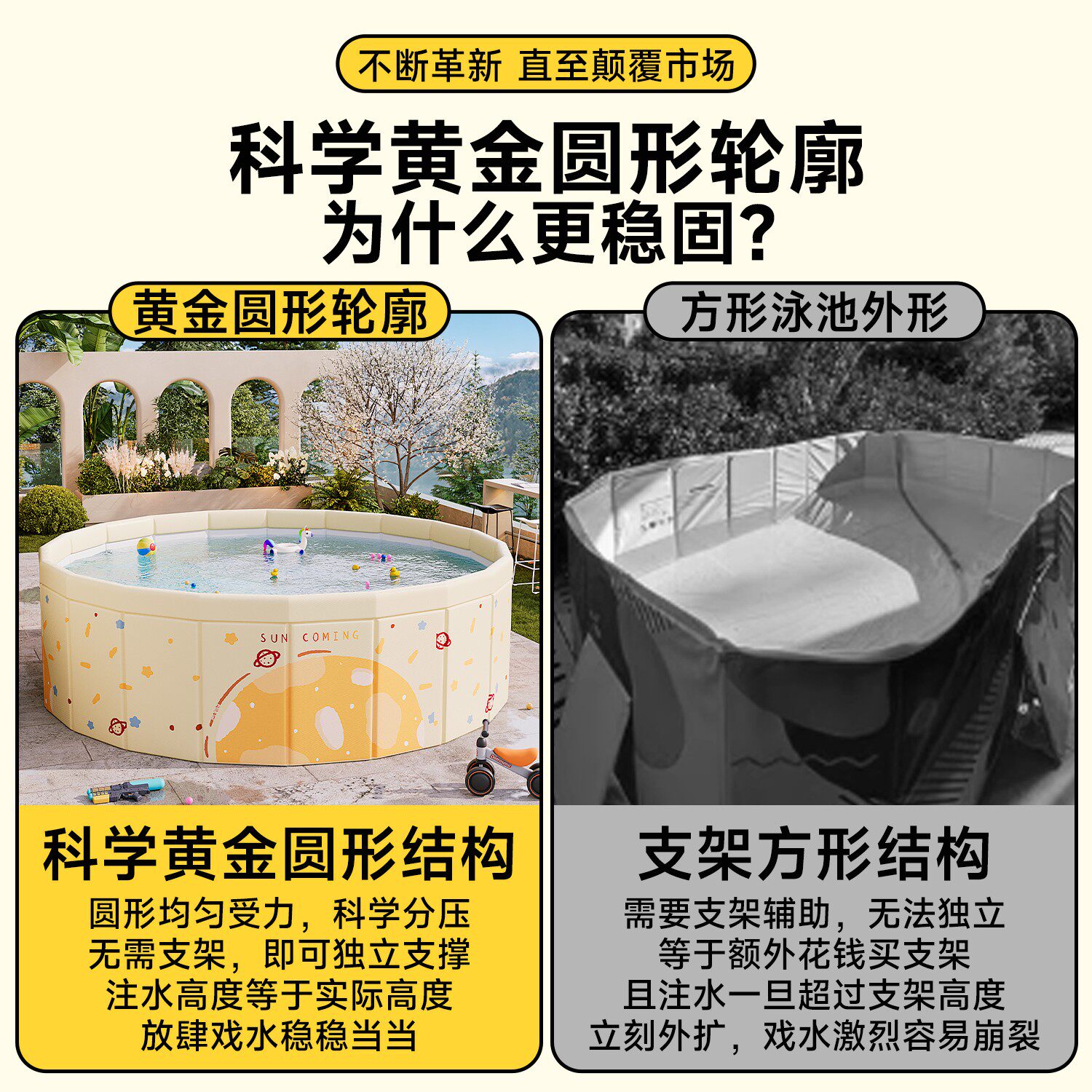 游泳池家用免充气可折叠