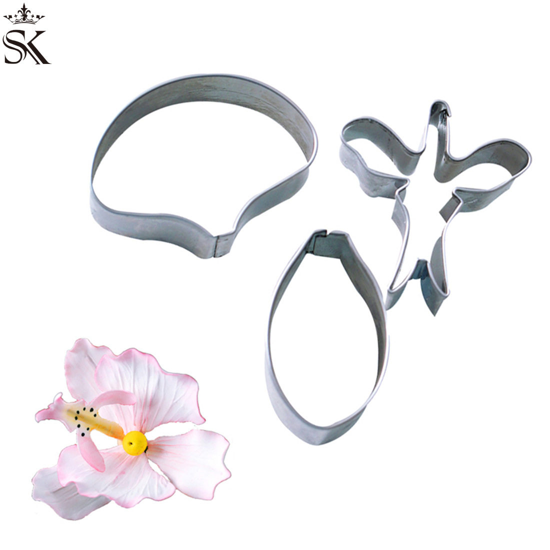 SK 蝴蝶兰兰花不锈钢切模 通用花瓣花萼糖花饼干切模蛋糕模具