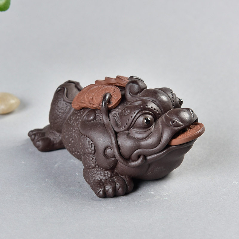 紫砂茶宠摆件精品可养招