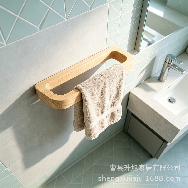 木质浴室毛巾架墙上加厚