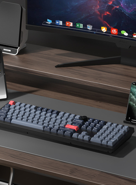 keychron V6MAX蓝牙三模无线机械键盘108键Gasket结构QMK/VIA旋钮