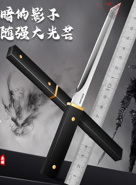 黑武士小刀水果刀家用多功能龙凤双刀户外随身便携锋利高硬度直刀