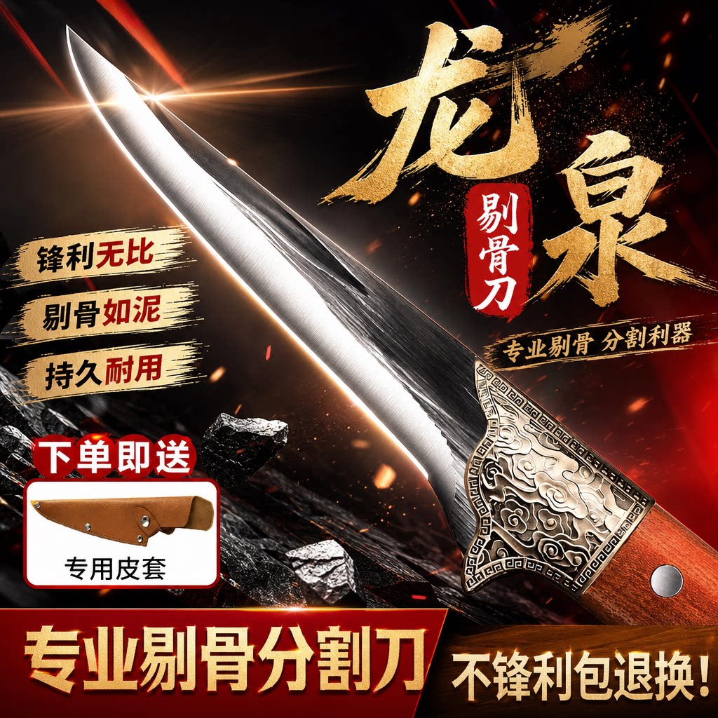 龙泉剔骨刀锋利屠宰刀杀猪图片