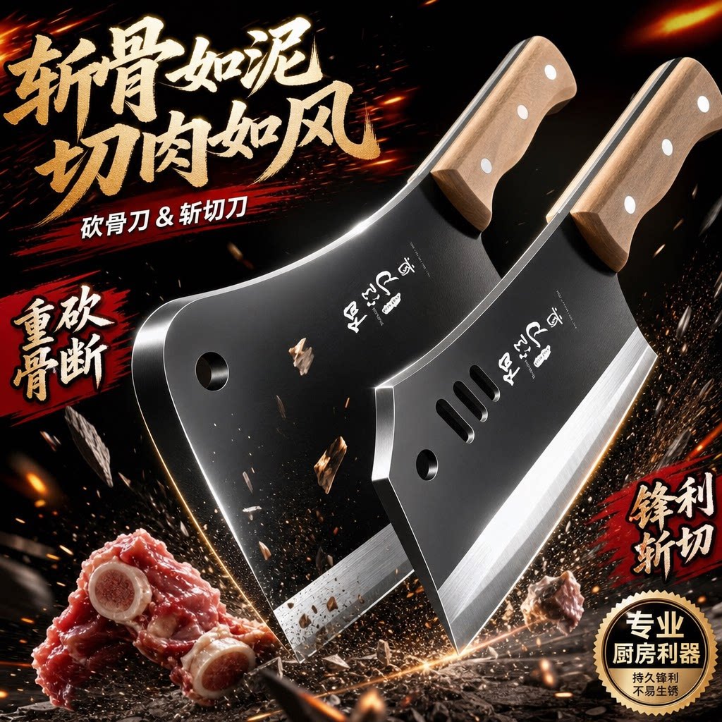 高碳钢菜刀官方旗舰店家用图片