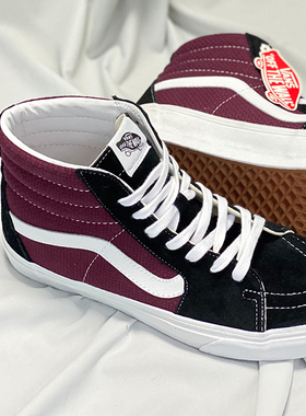 Vans/万斯 高帮翻毛皮SK8-HI男女拼接休闲板鞋VN0A4U3CWT9