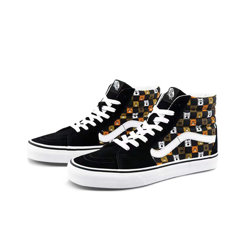 棋盘格透气高帮女VANS街头