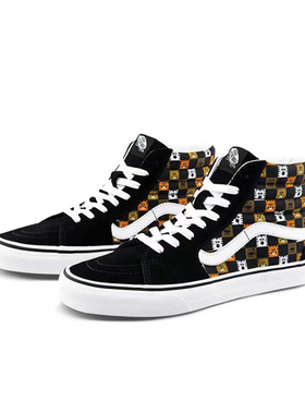 VANS/范斯卡通格子图案Sk8 Hi 高帮男女运动休闲板鞋VN0A4U3C0GN