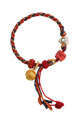 初岚端午节五彩绳手绳手工编织