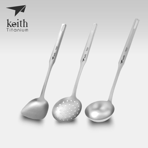 keith铠斯纯钛厨具长柄防烫炒菜