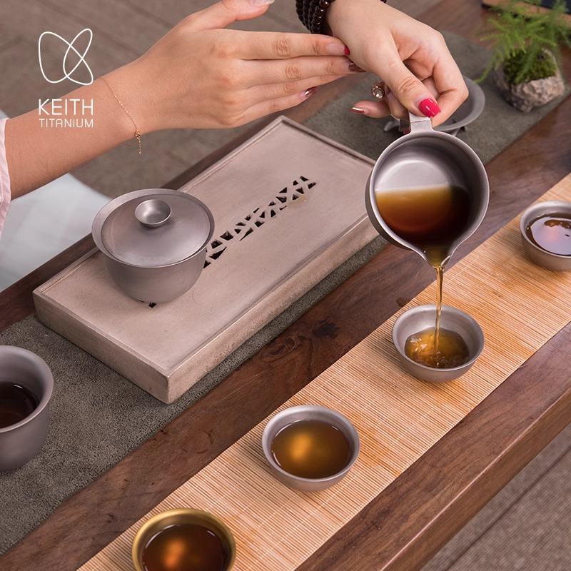 Keith铠斯钛功夫茶杯茶壶茶具