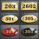 亚克力门牌定制门牌号号码 创意门贴自粘订制定做宿舍 牌家用出租房住宅宾馆数字宿舍酒店房间包间门牌号个性