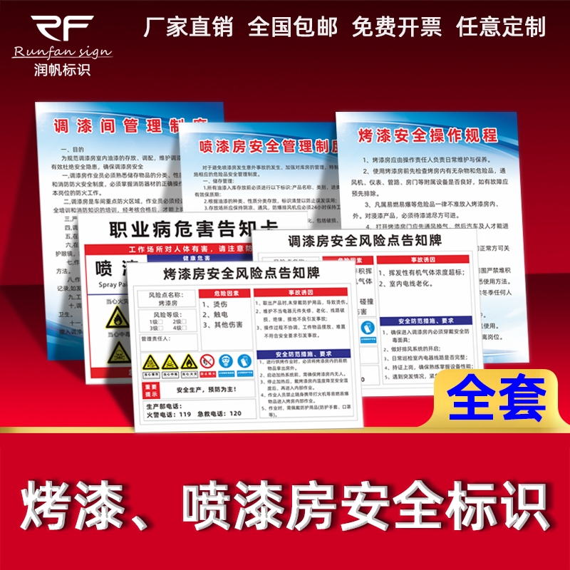 作业储存严禁烟火调漆规程标识牌