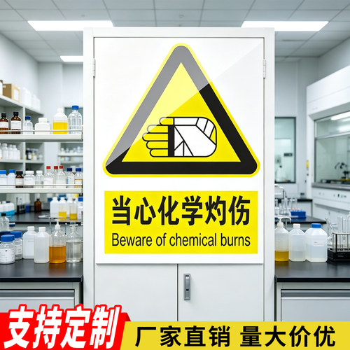 实验室生物化学安全警示牌全套