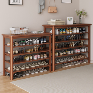 全实木鞋 架子 架柜一体家用入户小窄门口多层简易收纳室内大容量鞋