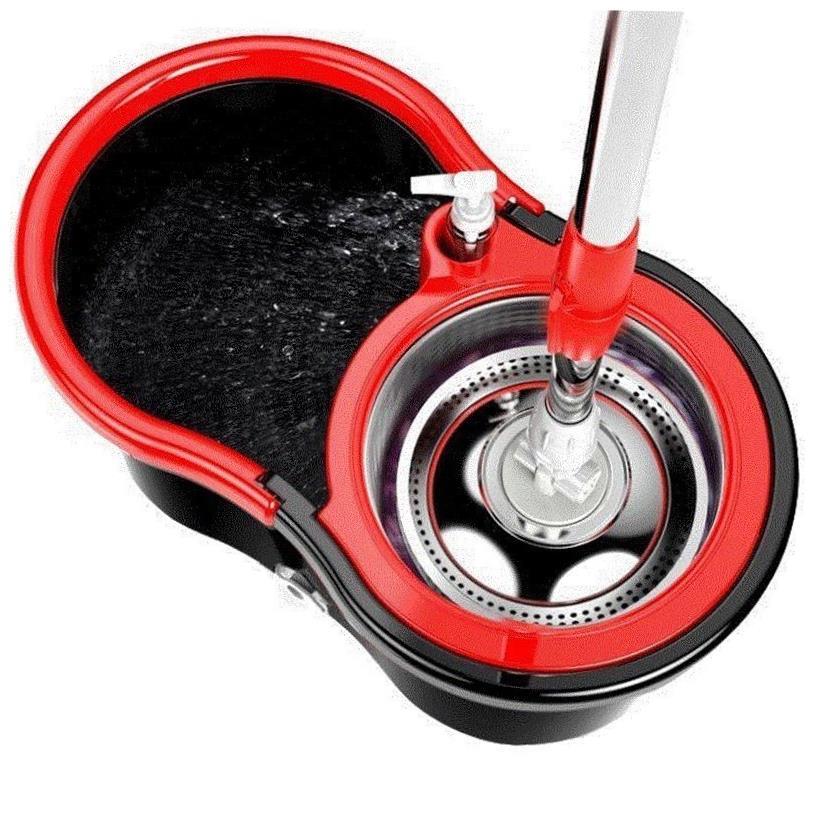 Mop bucket rotating household dual-drive wet and dry free