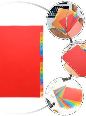 Index Page Category Binder Dividers Tab Separators The