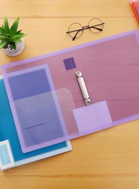 pu232nched folder A4 paper 3 hole binder ring file活页文件夹