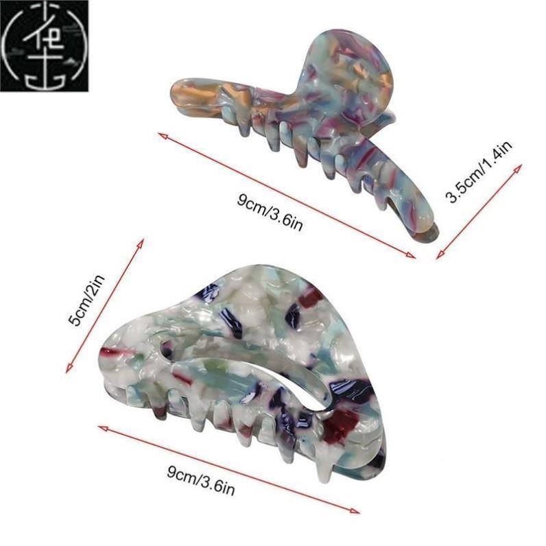 Vintage Hair Clips for Women Simple Claw Clip High Large Geo