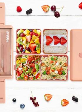 Double Layer Portable Lunch Box For Kids With Fork and Spoon