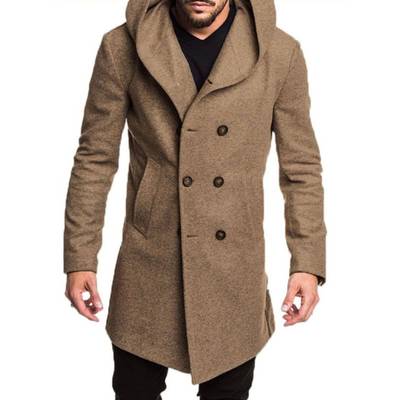 Autumn Winter Men Casual Coat Overcoat Medium Long Jackets