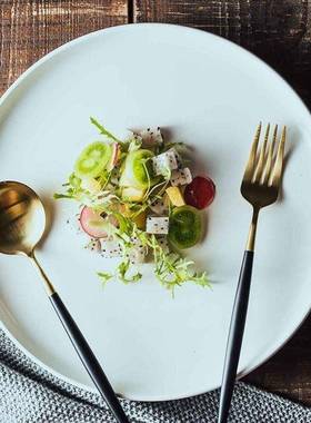 dinner plates ceramic steak plate dishes 西餐盘 western food