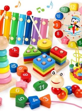 Montessor Educatonal Toys for Kds Wo68248oden Baby Developme