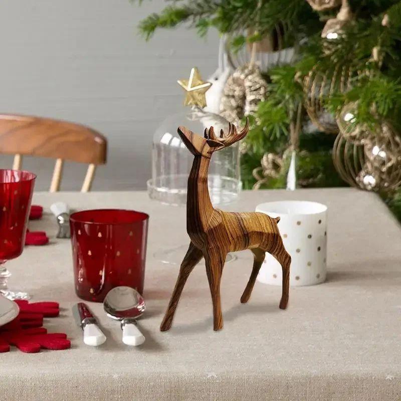 Reindeer Statue Resin Standing Deer Ornaments Creative