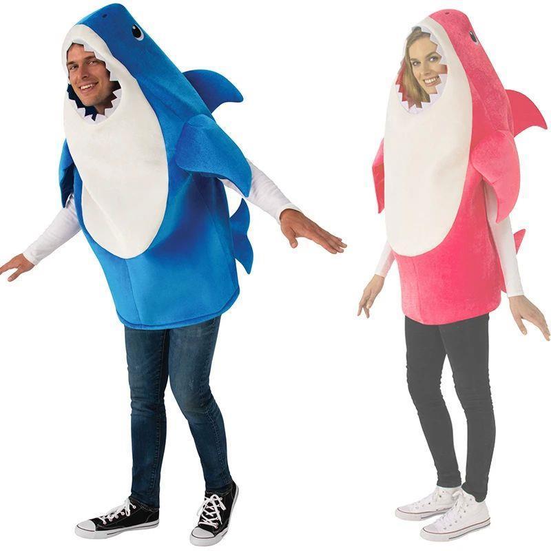 Toddler Baby Shark Costume Mommy Baby Shark Cosplay Coat Ha