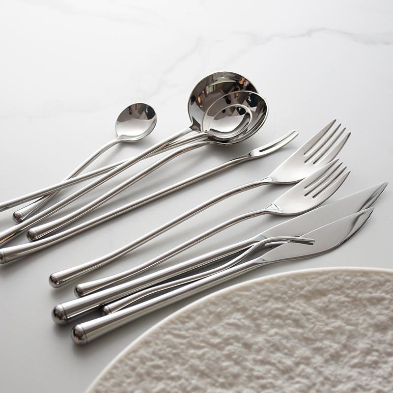 BrigXk2RC19rht silver 304 Western tableware fruit fork tea s