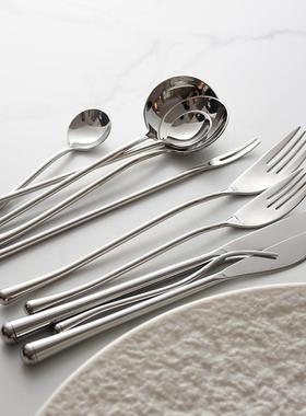 BrigXk2RC19rht silver 304 Western tableware fruit fork tea s