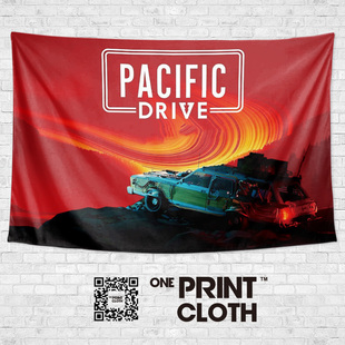 超自然车旅Pacific Drive创意游戏周边海报装饰背景墙布挂毯挂布