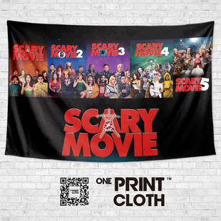 惊声尖笑Scary Movie恐怖电影周边海报鬼屋墙壁装饰背景墙布挂布
