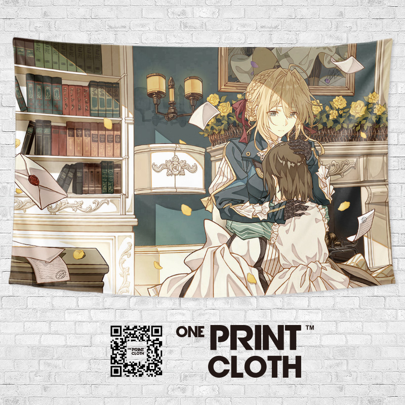 紫羅蘭永恒花園薇爾墻布掛布