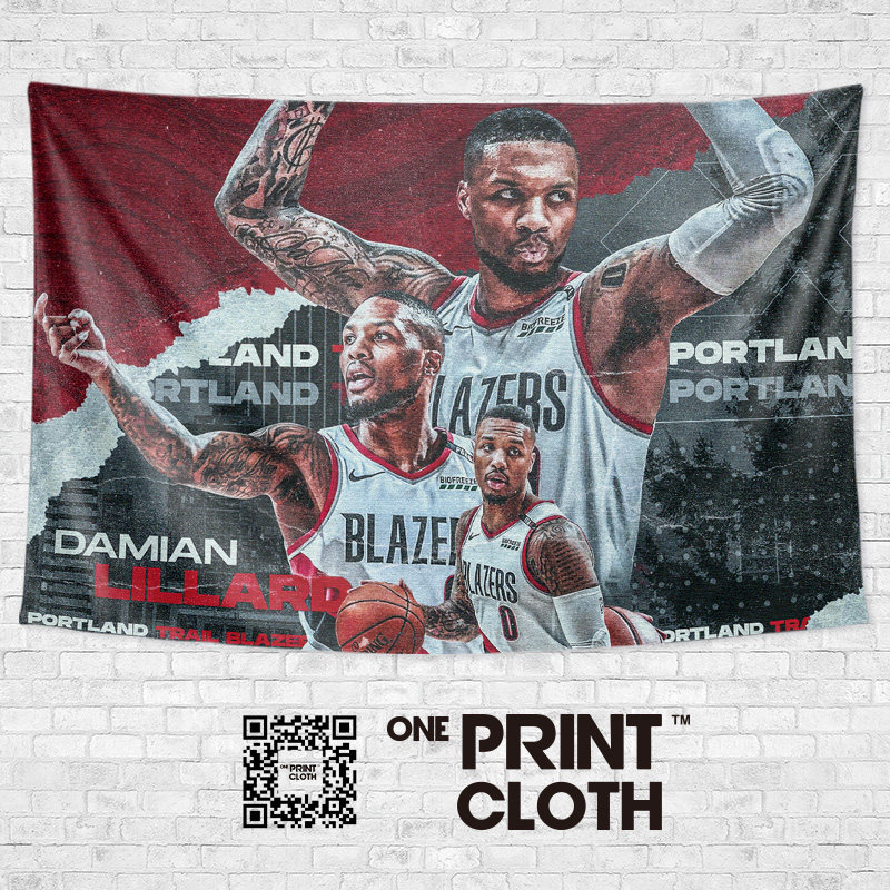 达米安利拉德海报Damian Lillard篮球球星粉丝卧室周边背景布挂布,居家布艺,挂毯/壁毯,淘宝优惠券,粉丝福利购,淘宝优惠卷