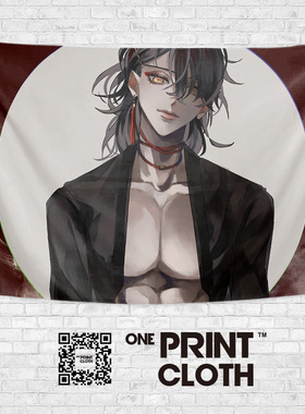 Vox Akuma虚拟主播二次元少女主题周边卧室装饰背景墙布挂毯挂布