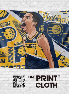 哈利伯顿Haliburton篮球球星写真周边卧室球场装饰海报背景布挂布