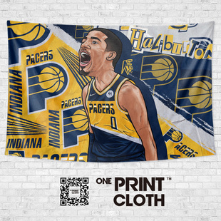 哈利伯顿Haliburton篮球球星写真周边卧室球场装饰海报背景布挂布