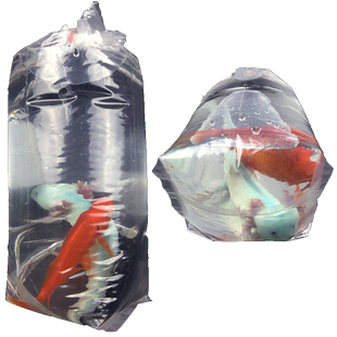 加厚观赏鱼打包袋四角袋金鱼方底袋塑料水族氧气袋装鱼的袋子运输