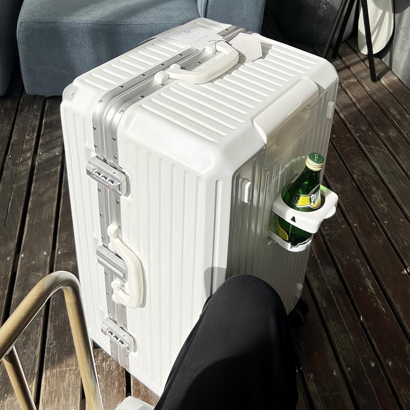 新款多功能大容量铝框行李箱女22寸登机拉杆箱男万向轮密码旅行箱