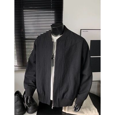 2025新款美式复古飞行员夹克男春秋解构设计高级感短款廓形棒球服