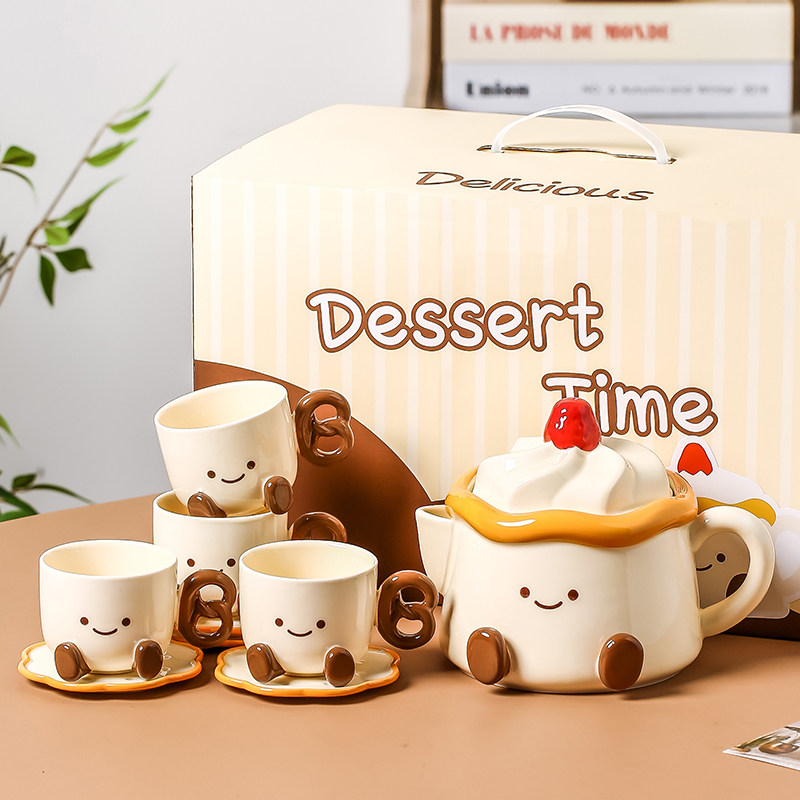 可爱茶具套组家用茶壶茶杯乔迁新居结婚新婚订婚新娘新人生日礼物