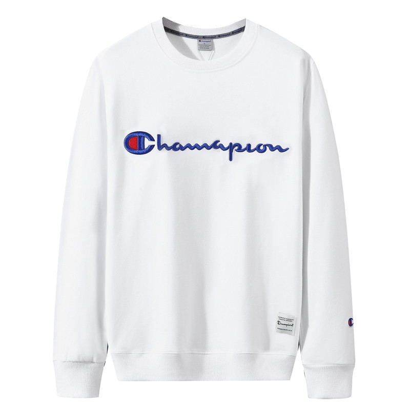 2020新款秋季毛圈薄款棉卫衣男圆领刺绣全棉宽松加大码潮流情侣装